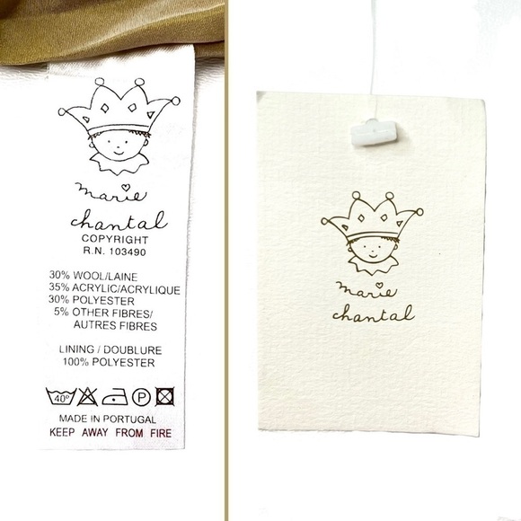 Vintage Marie Chantal Wool Overalls Shorts Romper Size 4 Tan Wool New NWT - Picture 7 of 8